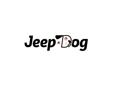 JeepDog branding dog illustration logotype typogaphy