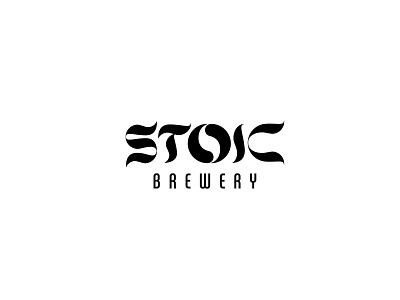 Stoic logo typography