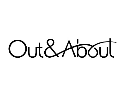 Out & about logo logotype typogaphy