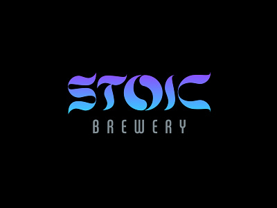 Stoic Brewery design logo logotype typogaphy