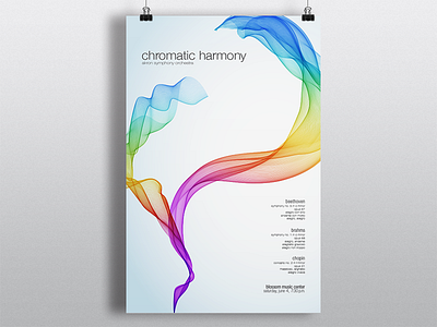 Chromatic Harmony clean design music poster promotion typography