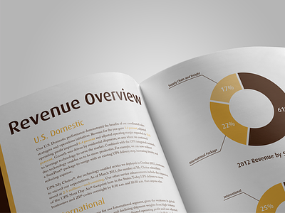 Ups Annual Report Close Up annual report brochure charts design finacial grid stats typography