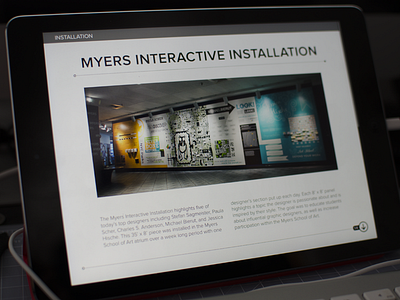 iPad Portfolio design digital installation interactive ipad portfolio