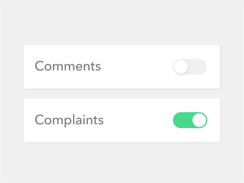 Toggle - Comments & Complaints