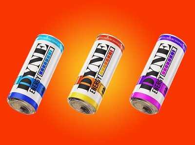 Dyne Energy Package Design branding design energy drink logo packaging design