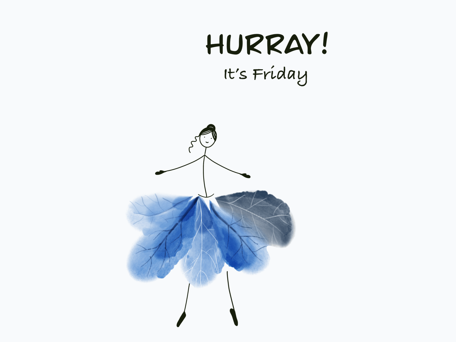 Hurray, Its Friday ! animated friday gif girl happy illustration jumping procreate