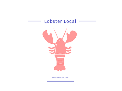 Lobster Local design food app illustration logo ui