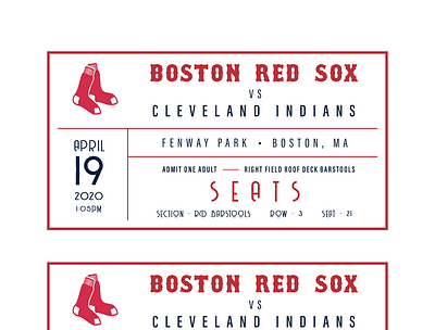 Red Sox Tickets baseball design redesign sports sports branding tickets