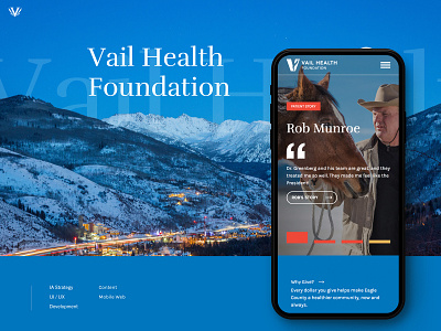 Vail Health Foundatin design ui ux web website