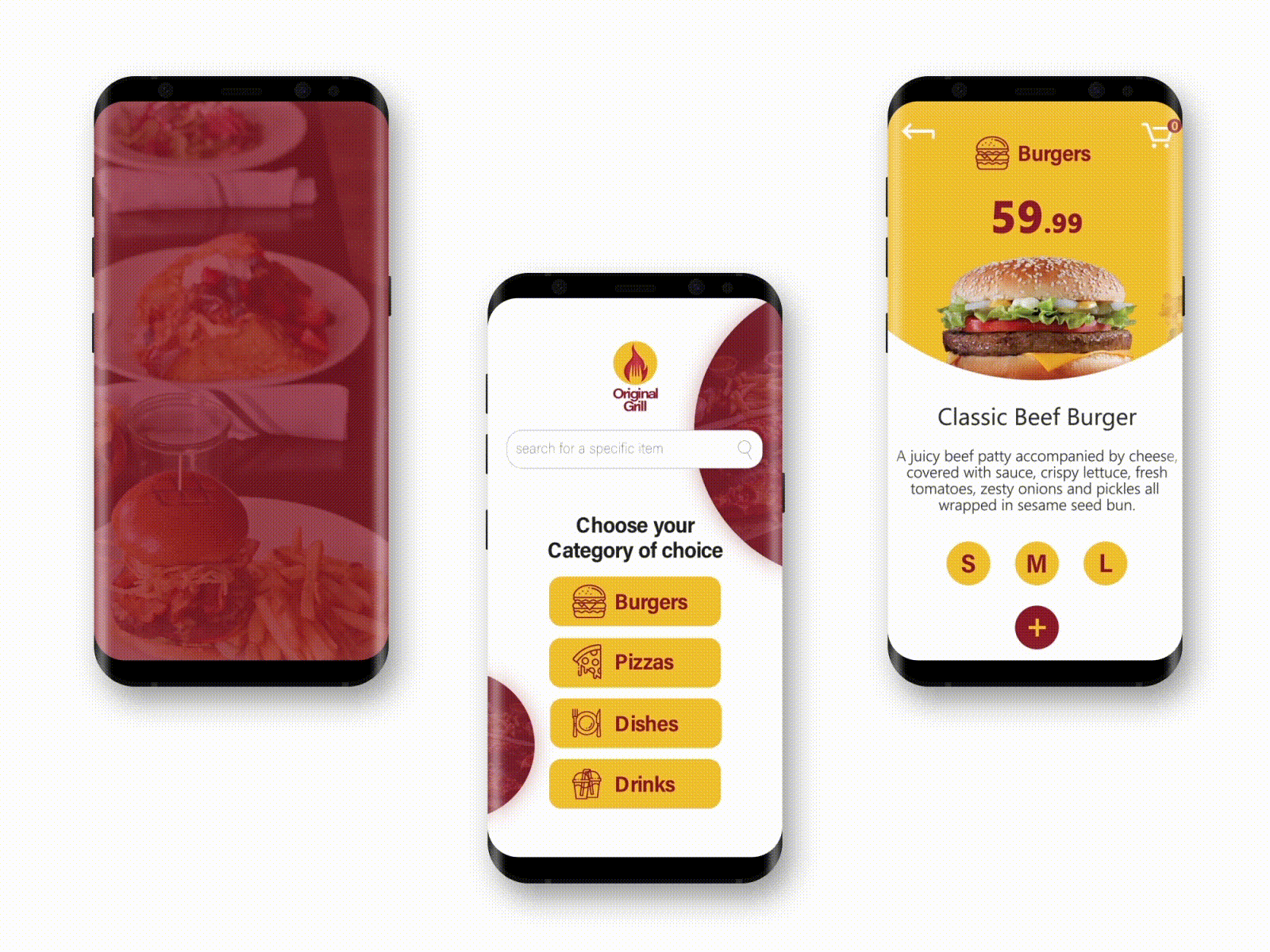 Restaurant Mobile App UI Animation animation app design gif interface logo menu mobile mockup motion design motiongraphics transitions ui ux
