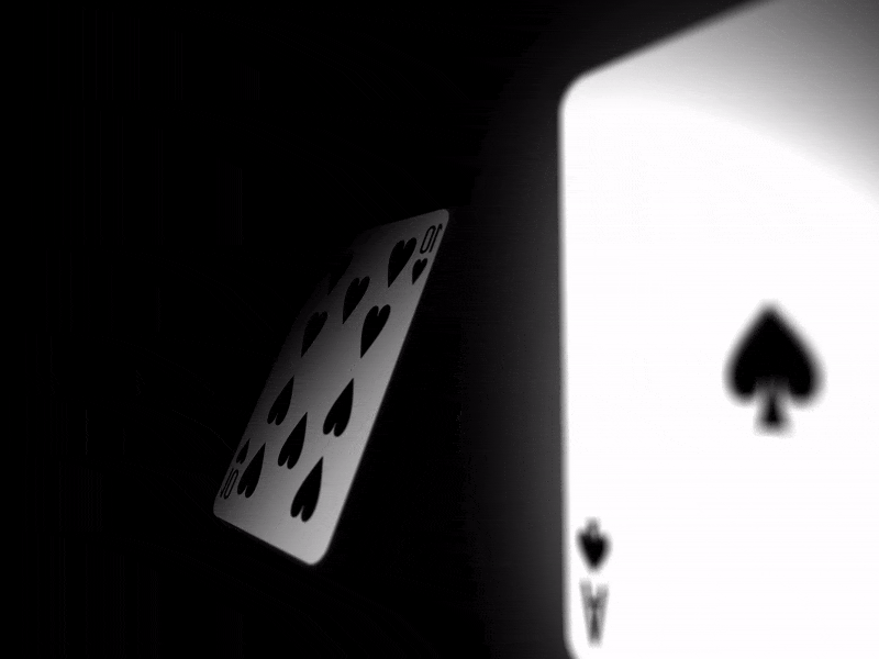 Bluff after effects animation blackandwhite carddeck cards gif inktober inktober2022 loop motion design motiongraphics shuffle slowmotion wink
