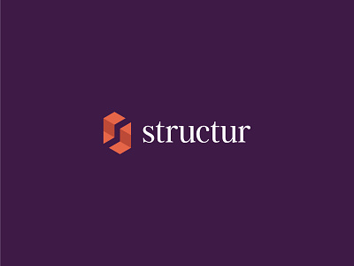 Structur building blocks gem monogram negative space steps success