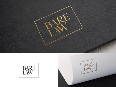 Barelaw gold lawyer ligature logotype serif