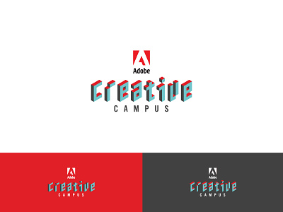 Adobe CC 3d typography adobe logotype