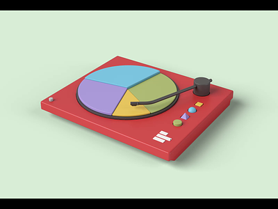 Turntable pie chart 3d illustration 3d motion pie chart turntable