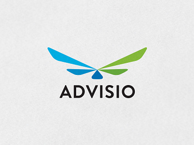 Advisio branding arrow blue branding direction freedom green logo path print wings