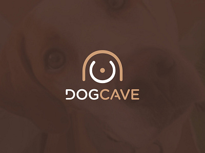 Dog Cave Logo Design By Logoholik brown dog cave icon line logo