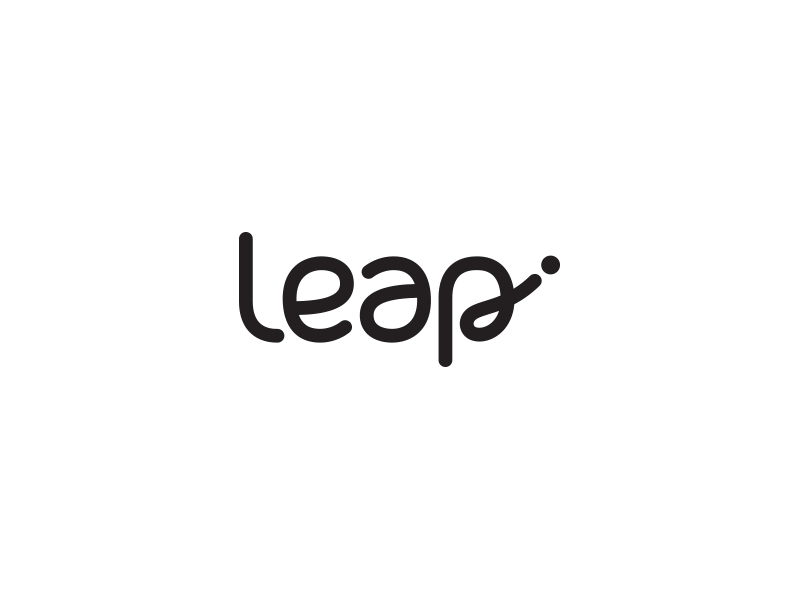 Leap lineart logo logotype typography
