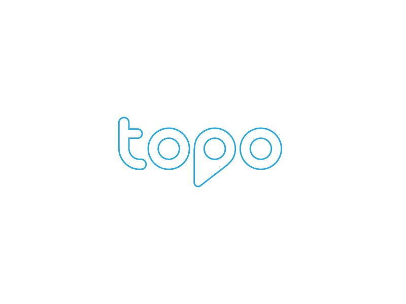 Topo gif letter p location logo construction logotype pin