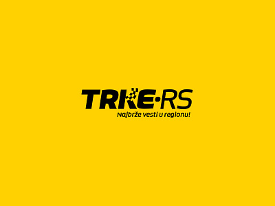 Trke.rs checkered flag logotype typography yellow