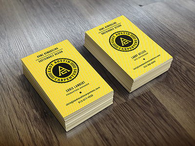 East Austin Carpenters business cards austin business cards carpenter embossed yellow