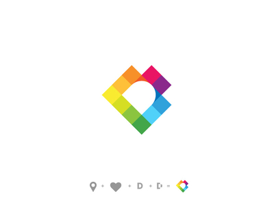 DD #1 digital heart monogram pin