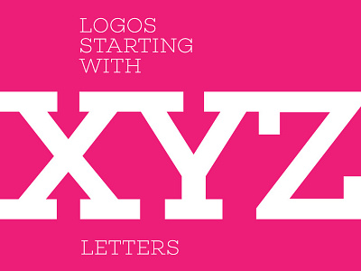 Logos starting with XYZ letters alphabet logofolio logoset xyz