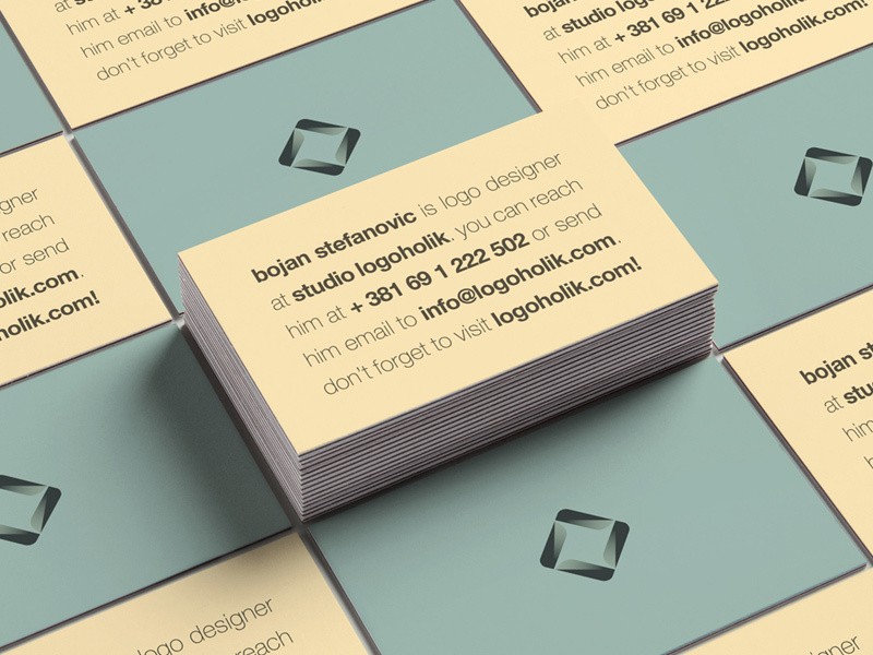 Logoholik business cards by Bojan Stefanovic Logoholik on Dribbble