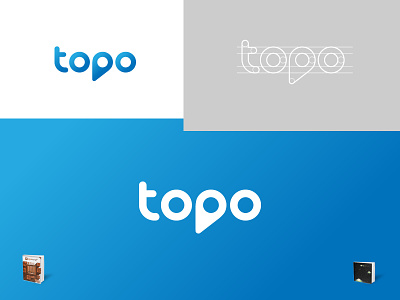 Topo location pin logotype