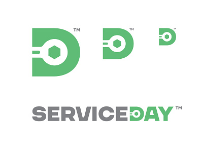 ServiceDay green monogram service wrench