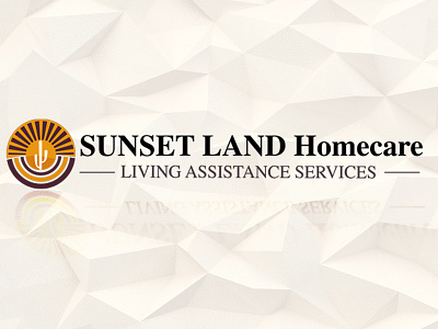 Sunset Land Home Care Logo design graphic design illustrator log design logo modern