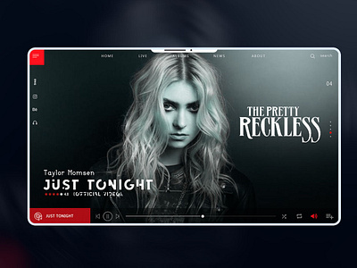 Taylor Momsen web ui/ux design ui ux web website design