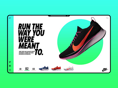 Nike Flyknit design ui ux web website design