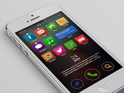iOS 7 redesign apple concept ios ios7 iphone phone redesign ui ux