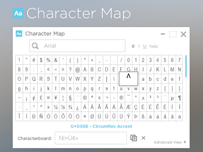 Character Map redesign character map concept minimalist redesign ui ux