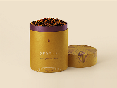 Serene tea box branding e commerce mockup tea