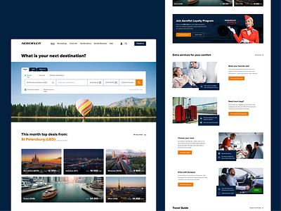 Aeroflot redesign aeroflot airlines booking flight redesign travel websites