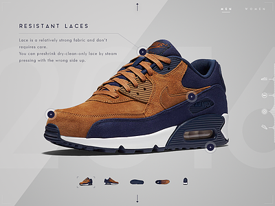 Nike App Concept - Slider Features 90 air air max carousel in-store nike shoe shoes slider sneakers touch wip