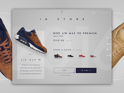 Nike App Concept - Card 90 air air max card cards in-store nike shoe shoes sneakers store wip