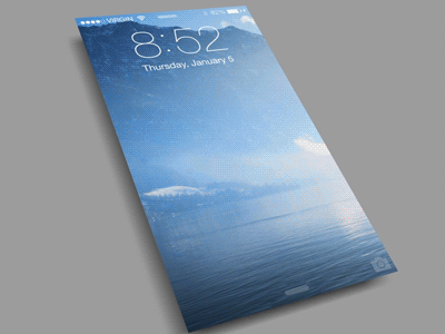 iOS 8 Wake Up Screen Concept