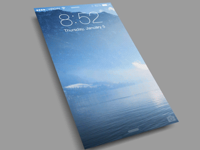 iOS 8 Wake Up Screen Concept animate gif home screen ios iphone mockup planner sleep cycle welcome