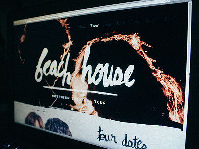 Band Webpage Concept beach house grain handwritten site texture