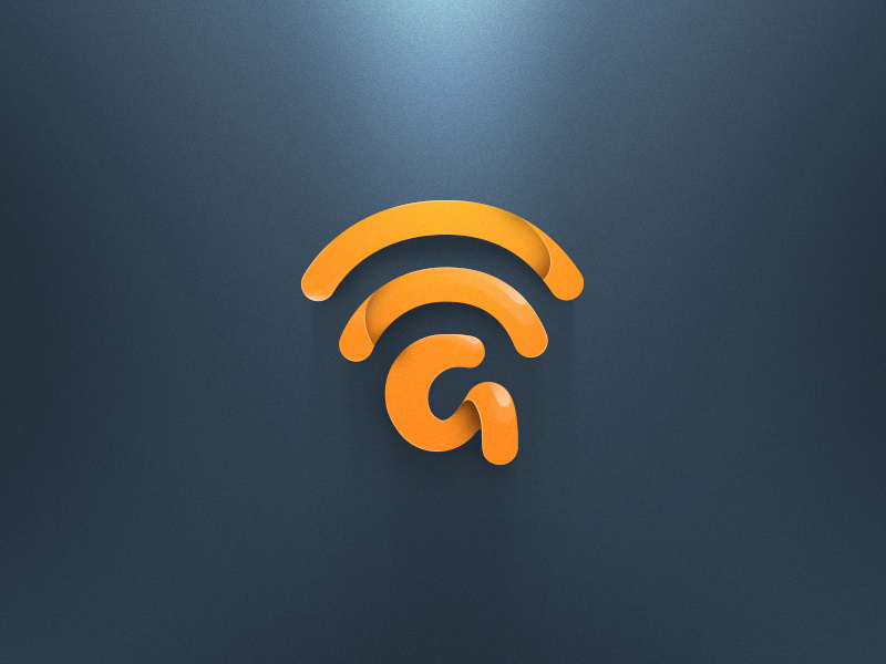WIP - Logo wireless wifi grain texture branding