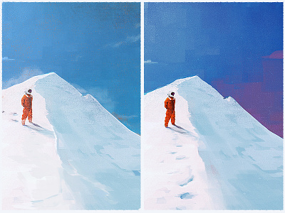 Which one? concept digital painting photoshop snow space texture