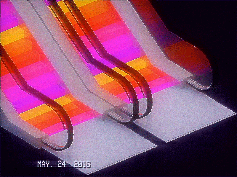 Escalator_Endless gradient texture noise digital 4d cinema c4d