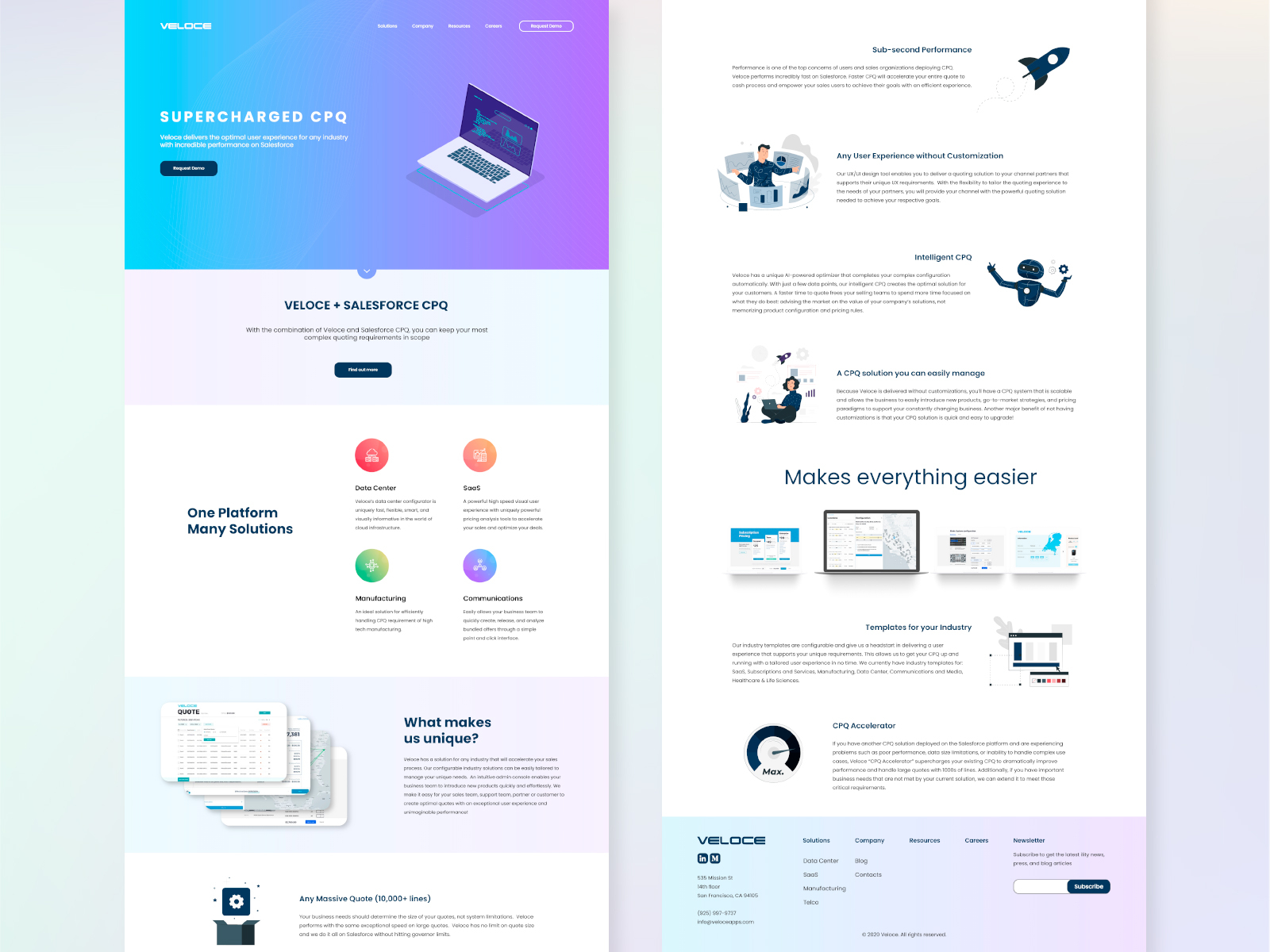 Blue Gradient Landing Page by Arbi on Dribbble