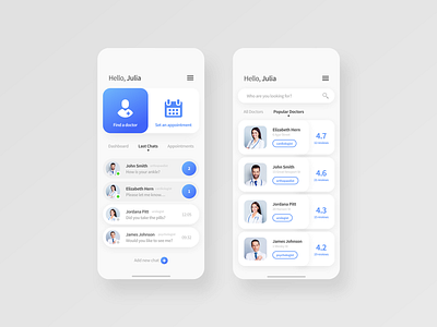 Find Doctor App UI Design app application branding design minimal ui ui ux ui design uiux ux ux design web