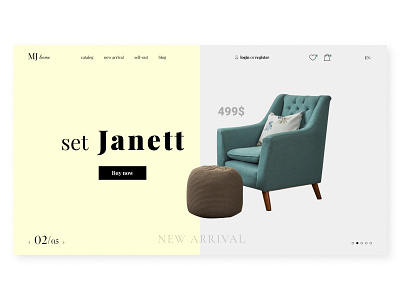 MJ home Homepage branding design design concept furniture website ui ux web web design webdesign website