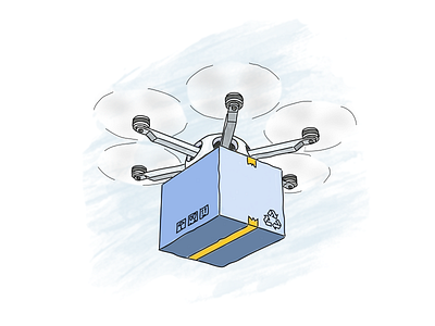Picsell: Drone app drawing drone illustration illustrator iphone photoshop picsell