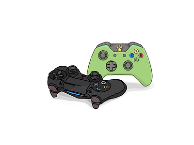 Picsell: Games app drawing game controllers illustration illustrator iphone photoshop picsell